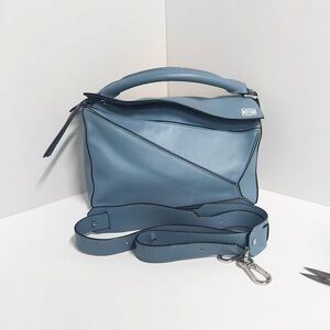 Loewe Light Blue Calfskin Puzzle Medium Bag